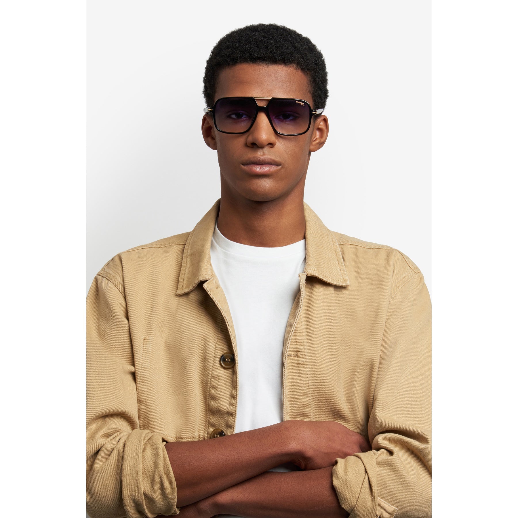 Carrera Men's Casual Rectangular Sunglasses, R6s, 56 並行輸入品 Carrera CA-4020-CS BLX⁄UC