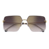 GOLD BROWN HAVANA / 61-14-140 / GOLD MIRROR ON BURGUNDY SHADED